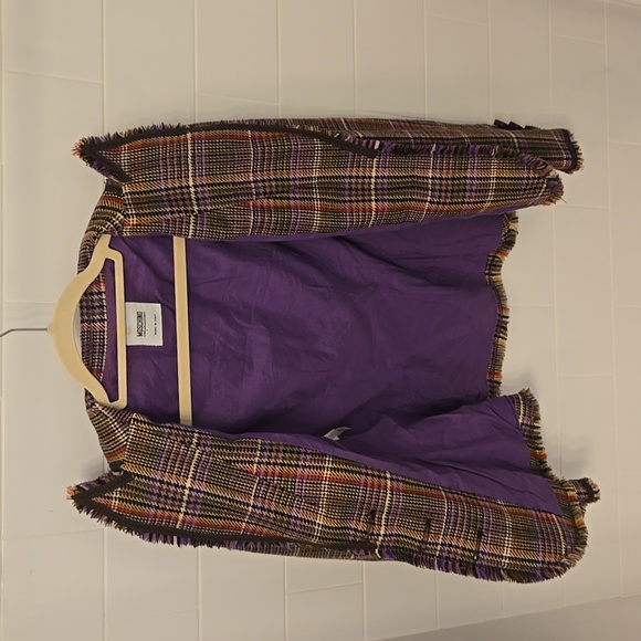 Vintage MOSCHINO Cheap and Chic Plaid Frayed Ends Blazer - Picture 7 of 9